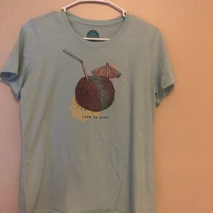 light blue coconut life is good shirt